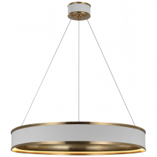  CHC 1615WHT/AB - Connery 30" Ring Chandelier