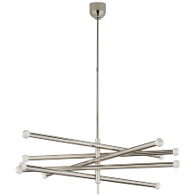  KW 5587PN-CG - Rousseau Grande Ten Light Articulating Chandelier