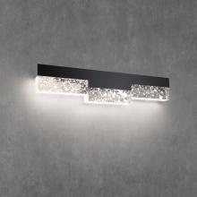  BWS79227-BK - Chandler 27in LED 3000K/3500K/4000K 120V-277V Bath Vanity & Wall Light in Black with Optic Haze Qu