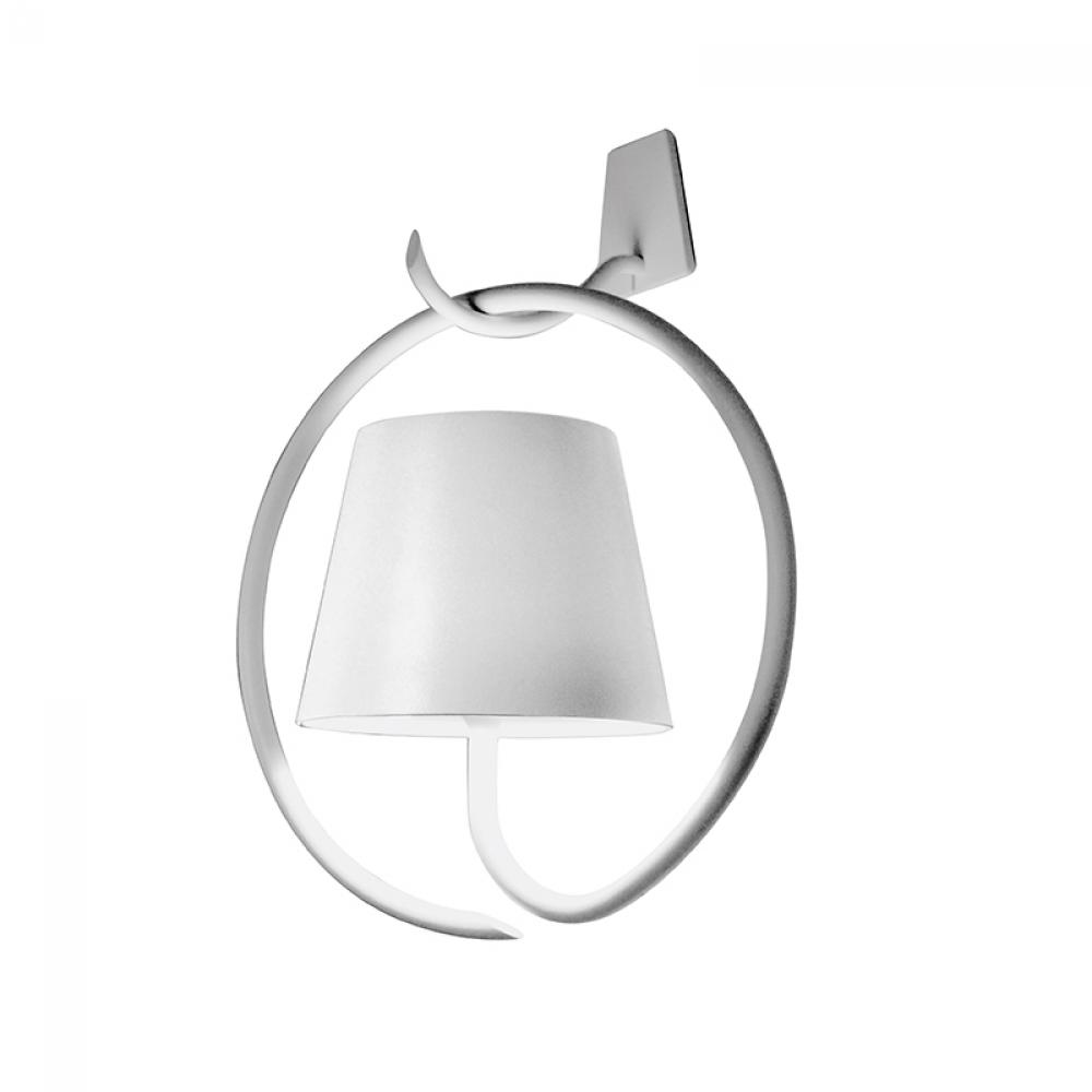 Poldina Wall Lamp w Bracket - White