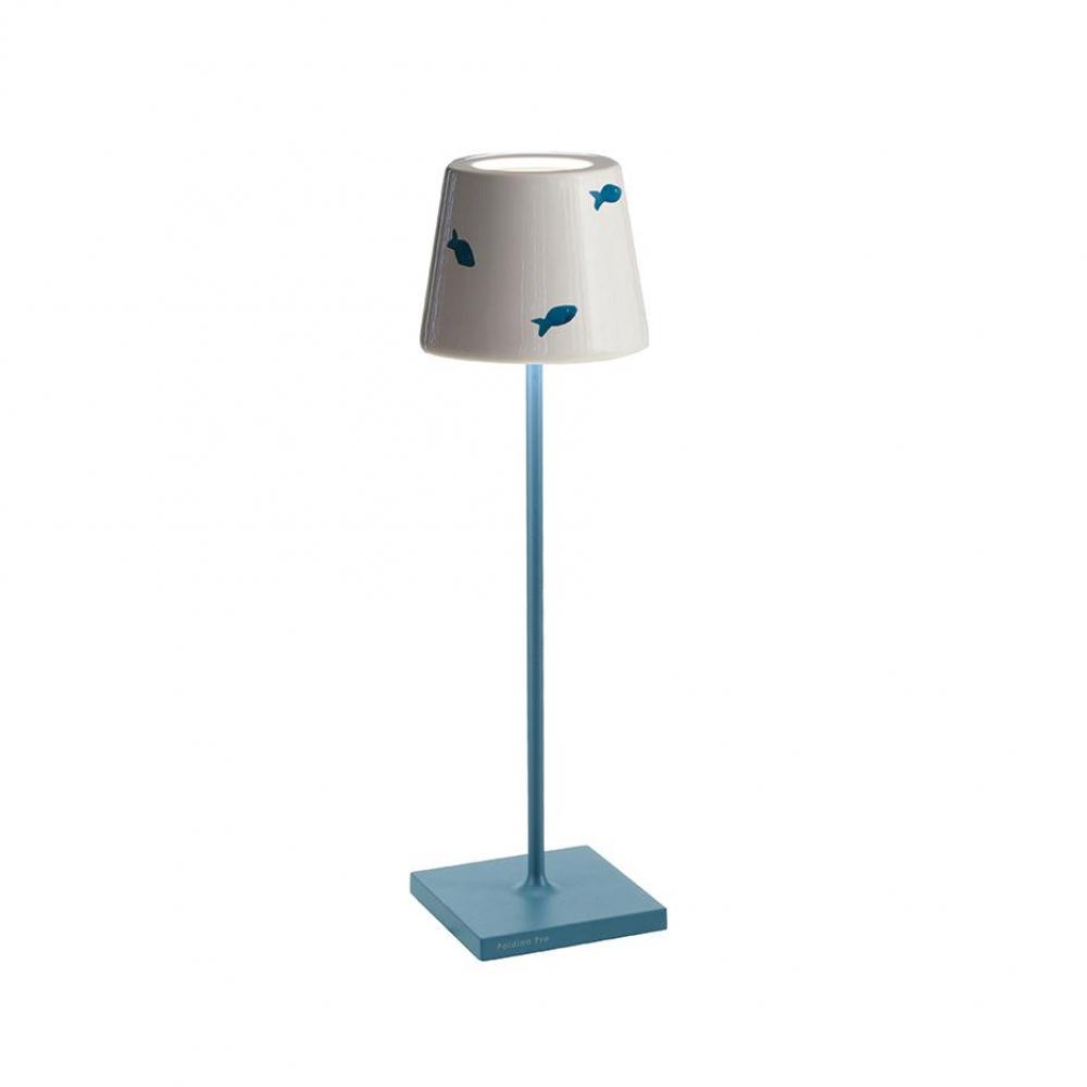 Poldina Lido Table Lamp - Avio Blue  Fish