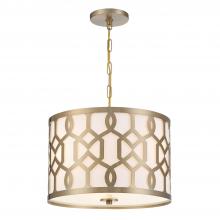 Crystorama 2265-AG - Libby Langdon Jennings 3 Light Aged Brass Chandelier