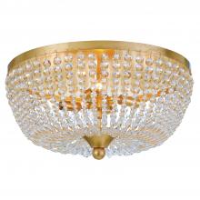 Crystorama 605-GA - Rylee 4 Light Antique Gold Flush Mount