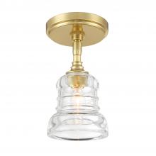 Crystorama GRG-1040-AG_CEILING - Gregory 1 Light Aged Brass Semi Flush Mount