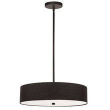 Dainolite 571-204P-MB-BK - 4 Light Incandescent Pendant, Matte Black with Black Shade