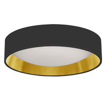 Dainolite CFLD-1522-698 - 15" Light Flush Mount Fixture Black/Gold Shade