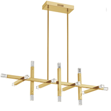 Dainolite FCS-4064HC-AGB - 48W Horizontal Aged Brass Chandelier w/ Acrylic Diffuser