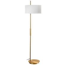 Dainolite FTG-622F-AGB-WH - 1 Light Incandescent FloorLamp, Aged Brass w/ White Shade