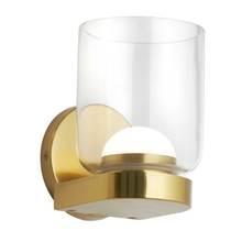 Dainolite NAD-510LEDW-AGB - 10W LED Nadine Wall Sconce Aged Brass w/ Clear Glass