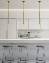 Dainolite SNY-183LEDP-AGB - 3W Pendant Aged Brass with Frosted Acrylic Diffuser