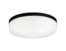 Matteo Lighting M13003BK - Xenon 3 Lt. LED 14" Flushmount - Black w/ White Lens