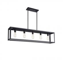 Matteo Lighting C76005BK - Flare Rectangular Chandelier