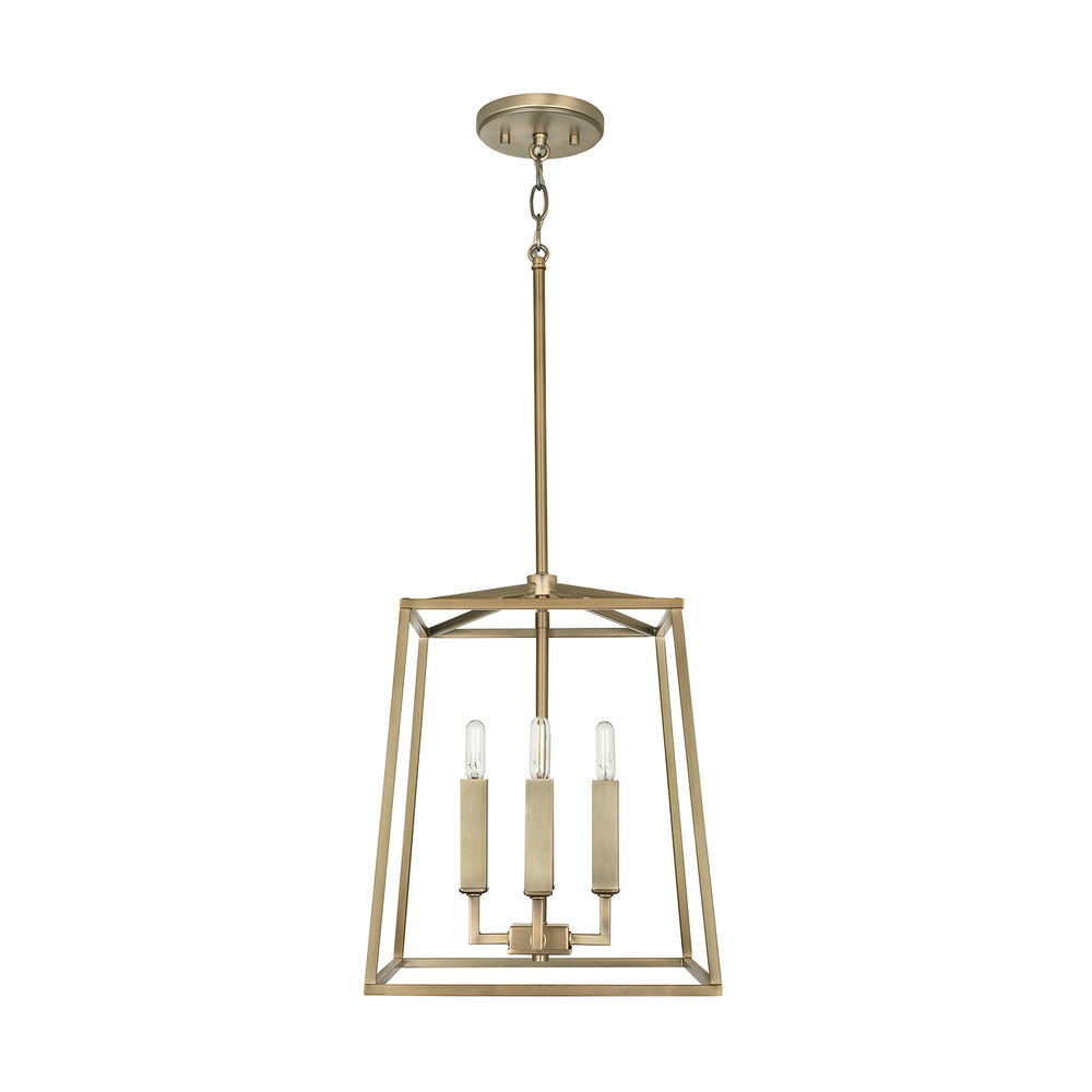 Thea 4 Lt. Lantern Pendant - Aged Brass