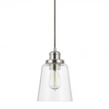 Capital Canada 3718BN-135 - Fallon Mini Pendant - Brushed Nickel w/ Clear Glass