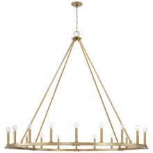 Capital Canada 4913AD - 20-Light Wagon Wheel Chandelier in Aged Brass