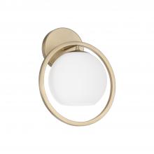 Capital Canada 657411MA-559 - 1-Light Circle Sconce in Matte Brass with Soft White Glass