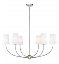  3040-42BN - 6 Light Chandelier