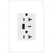 Legrand Canada ARTRUSB206ACW4 - 3mod combo USB type A/C 6A, 20A Receptacles