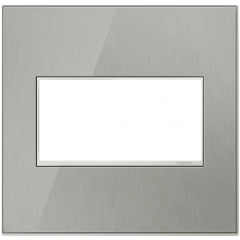  AWM2GMS4 - Brushed Stainless, 2-Gang Wall Plate