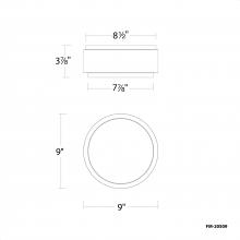 WAC Canada FM-20509-27-BK/AB - Salvo Flush Mount Light