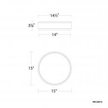 WAC Canada FM-20515-27-BK/AB - Salvo Flush Mount Light