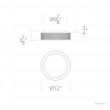 WAC Canada FM-57512-27-AB - Grille Flush Mount Light