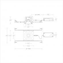  R3BRD-NCS-BK - Ocular 3.0 5CCT Round Donwlight Trim and Remodel Housing with New Construction Frame-In Kit and Dr