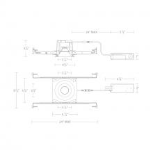  R3BRDN-FWD-BK - Ocular 3.0 Dim-to-Warm Round Downlight Trim and Remodel Housing with New Construction Frame-In Kit