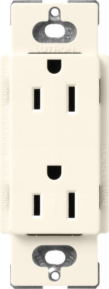 SATIN COLOR 15 AMP RECEPTACLE BISCUIT