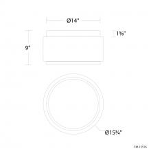  FM-12516-27-AB - Preston Flush Mount Light