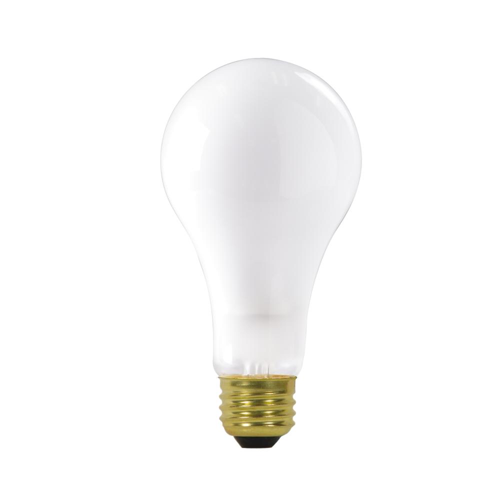 150 Watt A21 Incandescent; Frost; 750 Average rated hours; 2670 Lumens; Medium base; 120 Volt