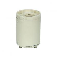  80/1853 - Smooth Phenolic Self-Ballasted CFL Lampholder; 277V, 60Hz, 0.20A; 18W G24q-2 And GX24q-2; 2"