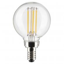  S21206 - 4 Watt G16.5 LED; Clear; Candelabra base; 90 CRI; 4000K; 120 Volt