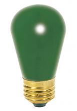  S3962 - 11 Watt S14 Incandescent; Ceramic Green; 2500 Average rated hours; Medium base; 130 Volt