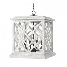  16-1364WT - Regina Andrew Chatham Wood Lantern (White)