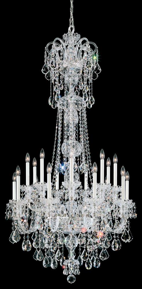 Olde World 23 Light 120V Chandelier in Aurelia with Clear Heritage Handcut Crystal