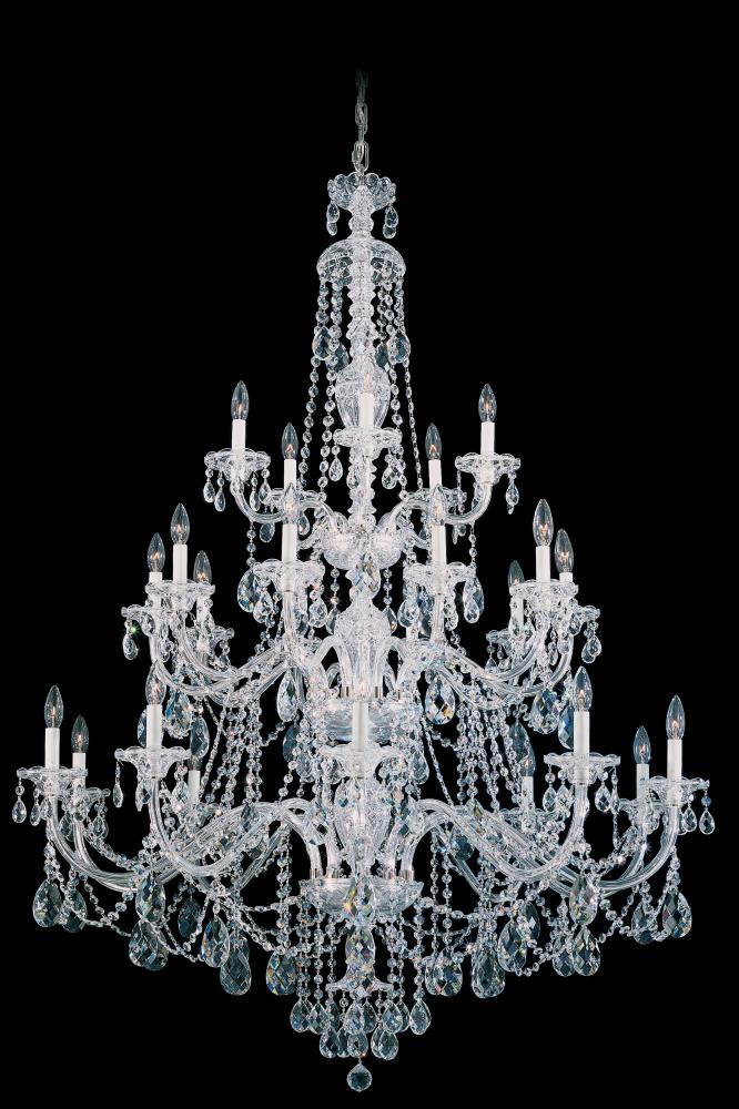 Sterling 25 Light 120V Chandelier in Aurelia with Clear Heritage Handcut Crystal