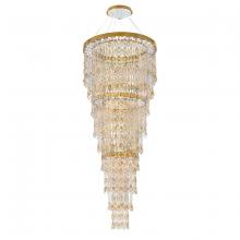  S9192-48R - Pavona 86in 120-277V Foyer Pendant in Antique Silver with Clear Radiance Crystal