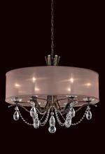 Schonbek 1870 VA8306N-26H2 - Vesca 6 Light 120V Chandelier in French Gold with Clear Heritage Handcut Crystal and Gold Shade