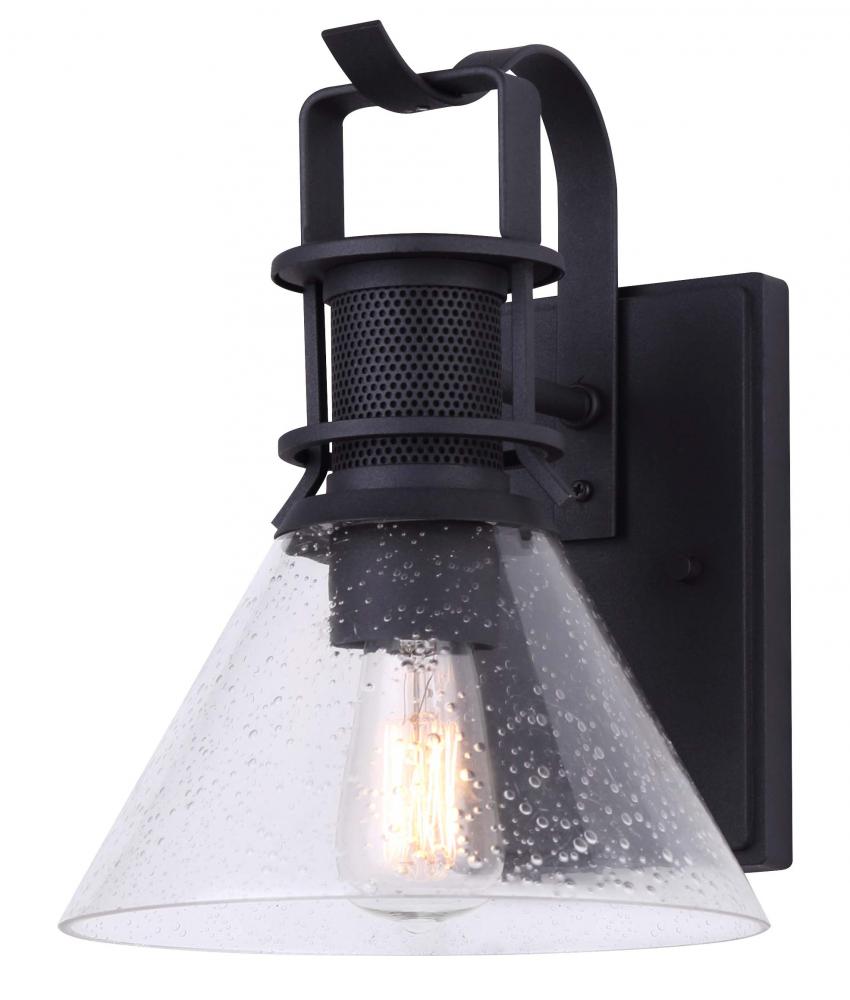 AVERY, IOL587BK, BK(Sand), 1 Lt Outdoor Down Light, Seeded Glass, 1 x 60W Type A