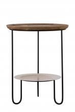 Canarm HSD-10685-A - Shylah Black with Natural Wood Side Table