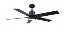  CF52ROM5BK-ES - Castly 52 in. Indoor Matte Black Standard Ceiling Fan with Soft White Integrated LED