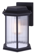 Canarm IOL348BK - KITLEY 1 Lt Outdoor Down Light, Clear Ribbed Glass, 100W 