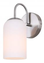  IVL1130A01BN - NOVALEE 6.5 in. 1 Light Brushed Nickel Sconce with Flat Opal Glass Shade