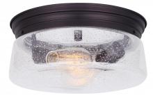  IFM623A12ORB - MILL 2 Lt Flush Mount, Seeded Glass, 60W Type A, 12" (W) x 6" (H)