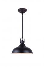 Canarm LPL103A01BK - Sussex,1 Lt Rod Pendant, 12W LED, Dimmable, 840 Lumens