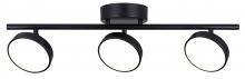  LT257A03BK - NEELIA 3 Light 25 in. Ceiling/Wall Black Track Light Kit with Integrated LED