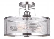 Canarm ISF626A03BN - BECKETT, ISF626A03BN, 3 Lt Semi Flush, Metal Shade, 60W 