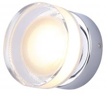  LWL296A05CH - BENNI 5.375 in. 1 Light Chrome Integrated LED Wall Light with Clear Acrylic Shade