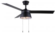  CF48KAD3BK - Kade 48 in. Indoor Standard Matte Black Ceiling Fan with Vintage LED Bulbs Included